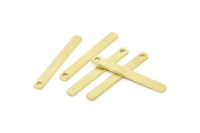 Tiny Bar Pendant, 60 Raw Brass Bars (28x3x1mm) BRC 155--A0831