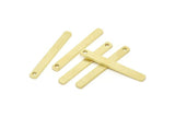 Tiny Bar Pendant, 60 Raw Brass Bars (28x3x1mm) BRC 155--A0831