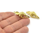 Bird Skull Charm, Raw Brass Bird Skull Necklace Pendants, Skull Charms With 1 Loop - Pad Size : 6x8mm (36x12x11mm) N2587
