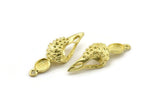 Bird Skull Charm, Raw Brass Bird Skull Necklace Pendants, Skull Charms With 1 Loop - Pad Size : 6x8mm (36x12x11mm) N2587