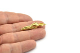 Bird Skull Charm, Raw Brass Bird Skull Necklace Pendants, Skull Charms With 1 Loop - Pad Size : 5mm (36x10x7mm) N2585