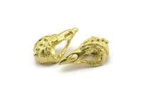 Tiny Bird Skull, Raw Brass Bird Skull Pendants, Brass Skull Charm (24x12x11mm) N2593