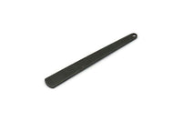Black Necklace Bar, 8 Oxidized Black Brass Stamping Necklace Blanks With 1 Hole (43x6x3x0.80mm) D0583