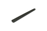 Black Necklace Bar, 8 Oxidized Black Brass Stamping Necklace Blanks With 1 Hole (43x6x3x0.80mm) D0583