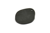 Black Pear Charms, 4 Oxidized Black Brass Pear Shaped Stamping Blanks With 1 Hole, Earrings, Findings (21x18x1mm) D0747