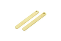 Brass Earring Pendant, 30 Raw Brass Bars (28x3x1mm) BRC 155--A0831