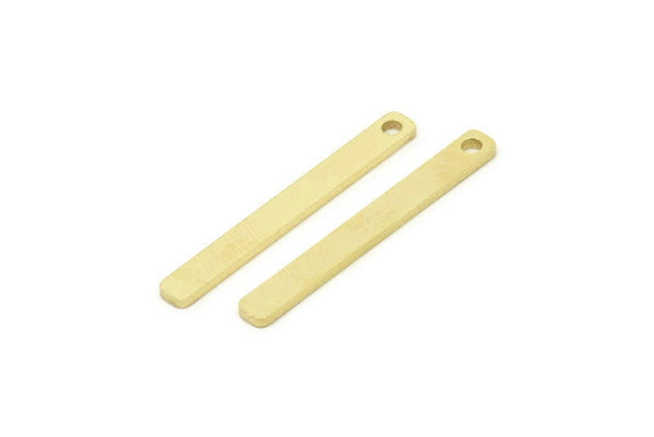 Brass Earring Pendant, 30 Raw Brass Bars (28x3x1mm) BRC 155--A0831