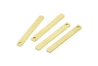 Tiny Bar Pendant, 60 Raw Brass Bars (28x3x1mm) BRC 155--A0831