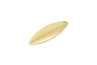 Gold Marquise Charm, 8 Gold Plated Brass Marquise Charms Findings (27mm) Brs 27 A0129