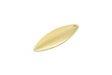 Gold Marquise Charm, 8 Gold Plated Brass Marquise Charms Findings (27mm) Brs 27 A0129