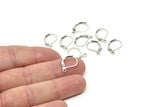 Silver Leverback Earring, 24 Antique Silver Plated Brass Black Plain Leverback Earring Findings (16x10mm) Bs 1102--a0896