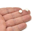 Round Spacer Bead, 6 Matte Silver Plated Brass Circle Industrial Spacer Bead, Findings (8x3.6mm) D0210 Q0636