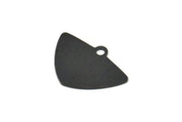 Black Triangle Charm, 4 Textured Oxidized Black Brass Triangle Charms With 1 hole, Pendants, Earrings (25x17x0.80mm) D1571