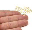 6mm Circle Connectors - 50 Gold Plated Brass Circle Connectors (6x0.8x0.8mm) A0899