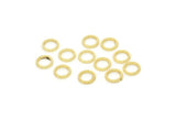 6mm Circle Connectors - 50 Gold Plated Brass Circle Connectors (6x0.8x0.8mm) A0899