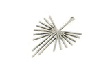 Silver Irregular Charm, 6 Antique Silver Plated Brass Irregular Shaped Charms With 1 Loop, Charm Pendants (40x28x0.80mm) SMP0396 A3824