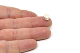 Round Spacer Bead, 6 Matte Silver Plated Brass Circle Industrial Spacer Bead, Findings (8x3.6mm) D0210 Q0636