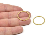 Pirinç Daire Halkaları, 24 Ham Pirinç Daire Bağlantı Parçası, Pirinç Yuvarlak Halkalar (25x0,80 mm) A0506