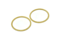 Pirinç Daire Halkaları, 24 Ham Pirinç Daire Bağlantı Parçası, Pirinç Yuvarlak Halkalar (25x0,80 mm) A0506