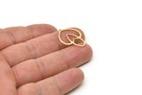 Brass Heart Charm, Raw Brass Drop Charms With 1 Hole, Geometric Charms (25x18x0.60mm) SMP1745