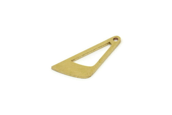 Brass Triangle Charm, Tiny Raw Brass Scalene Triangle Charms With 1 Hole, Geometric Charms (15x6x0.60mm) SMP1714