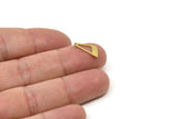 Brass Triangle Charm, Tiny Raw Brass Scalene Triangle Charms With 1 Hole, Geometric Charms (15x6x0.60mm) SMP1714