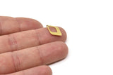 Brass Diamond Charm, Tiny Raw Brass Diamond Charms With 1 Hole, Findings (15x9x0.60mm) SMP1755