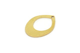 Brass Oval Charm, Tiny Raw Brass Marquise Shaped Charms With 1 Hole, Geometric Charms (15x11x0.60mm) SMP1727