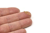 Brass Diamond Charm, Tiny Raw Brass Triangle Charms With 1 Loop, Geometric Charm (15x7x0.60mm) SMP1705