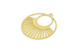 Brass Round Charm, Raw Brass Circle Charms With 1 Loop, Charm Pendants (29x27x0.60mm) SMP1693