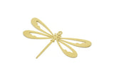 Brass Dragonfly Charm, Raw Brass Dragonfly Shaped Charms With 1 Loop, Pendants, Findings (49x30x0.60mm) SMP1736