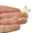 Brass Dragonfly Charm, Raw Brass Dragonfly Shaped Charms With 1 Loop, Pendants, Findings (49x30x0.60mm) SMP1736
