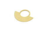 Brass Circle Charm, Raw Brass Semi Circle Charm, Geometric Charm (17x13x0.80mm) SMP1703 Y216