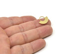 Brass Circle Charm, Raw Brass Semi Circle Charm, Geometric Charm (17x13x0.80mm) SMP1703 Y216