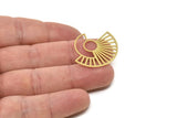 Brass Circle Charm, Raw Brass Semi Circle Charm, Geometric Charm (29x25x0.80mm) SMP1722