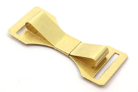 Raw Brass Bow Belt Buckle , Findings 78x35 Mm D146--c098