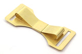 Raw Brass Bow Belt Buckle , Findings 78x35 Mm D146--c098