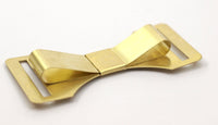 Raw Brass Bow Belt Buckle , Findings 78x35 Mm D146--c098