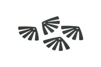 Black Sun Charm, 24 Oxidized Black Brass Rising Sun Flag Charms With 1 Hole, Findings, Earrings (20x12x0.60mm) D1012
