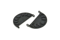 Ay Evreleri Kolye, 2 Oksitlenmiş Siyah Pirinç Ay Evreleri Tılsımı, 2 Döngü, Bulgular (28x16x1mm) N1242