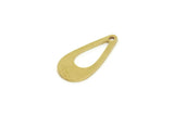 Brass Drop Charm, Tiny Raw Brass Drop Shaped Charms With 1 Hole, Findings (14x7x0.60mm) SMP1754