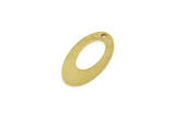 Brass Oval Charm, Tiny Raw Brass Oval Shaped Charms With 1 Hole, Geometric Charms (15x8x0.60mm) SMP1762