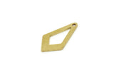 Brass Diamond Charm, Tiny Raw Brass Diamond Charms With 1 Hole, Findings (15x8x0.60mm) SMP1768