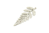 Silver Leaf Charm, 4 Antique Silver Plated Brass Leaf Charms With 1 Loop, Charm Earrings (46x20x0.80mm) SMP1203 A5792 Q0244
