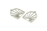 Silver Sun Charm, 8 Antique Silver Plated Brass Rising Sun Shaped Charms With 1 Loop, Earring Findings (18x15x0.60mm) SMP0287 A2600