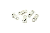 Silver Parrot Clasps, 10 Antique Silver Plated Brass Lobster Claw Clasps (12x6mm) A0987