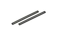 Siyah Çubuk Charm, 24 Oksitlenmiş Siyah Pirinç Çubuk Charm, Bulgular, Küpeler (40x3x0,60 mm) D1192