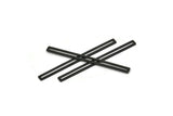 Siyah Çubuk Charm, 24 Oksitlenmiş Siyah Pirinç Çubuk Charm, Bulgular, Küpeler (40x3x0,60 mm) D1192