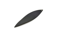 Siyah Yaprak Tılsımı, 1 Delikli 4 Oksitlenmiş Siyah Pirinç Yaprak Tılsımı (52x13mm) Bs 1297