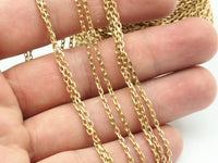 Red Solder Chain, 5 M Faceted Red Brass Soldered Chain (3x1.5Mm) W5-12 Z043